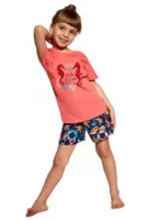 Памучна къса пижама за момичета Cornette с принт