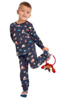 Детска дълга памучна коледна пижама