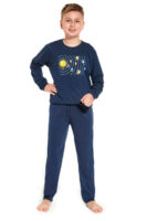 Момчешка дълга памучна пижама Cornette с атрактивен принт