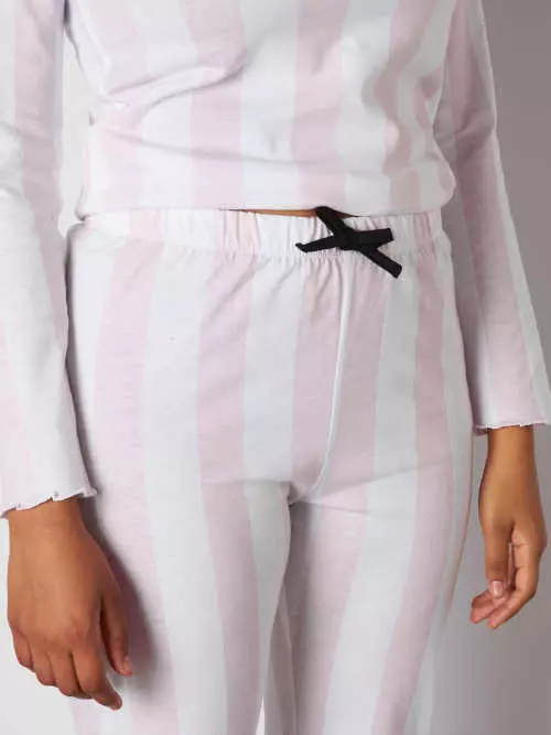 Панталон за пижама с панделка на талията