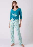 Удобни пижамени панталони Blancheporte с флорален принт
