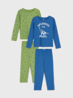 Памучна дълга пижама с принт – 2 броя в пакет