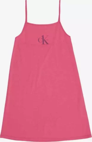 Розова нощница Calvin Klein за момичета с тънки презрамки